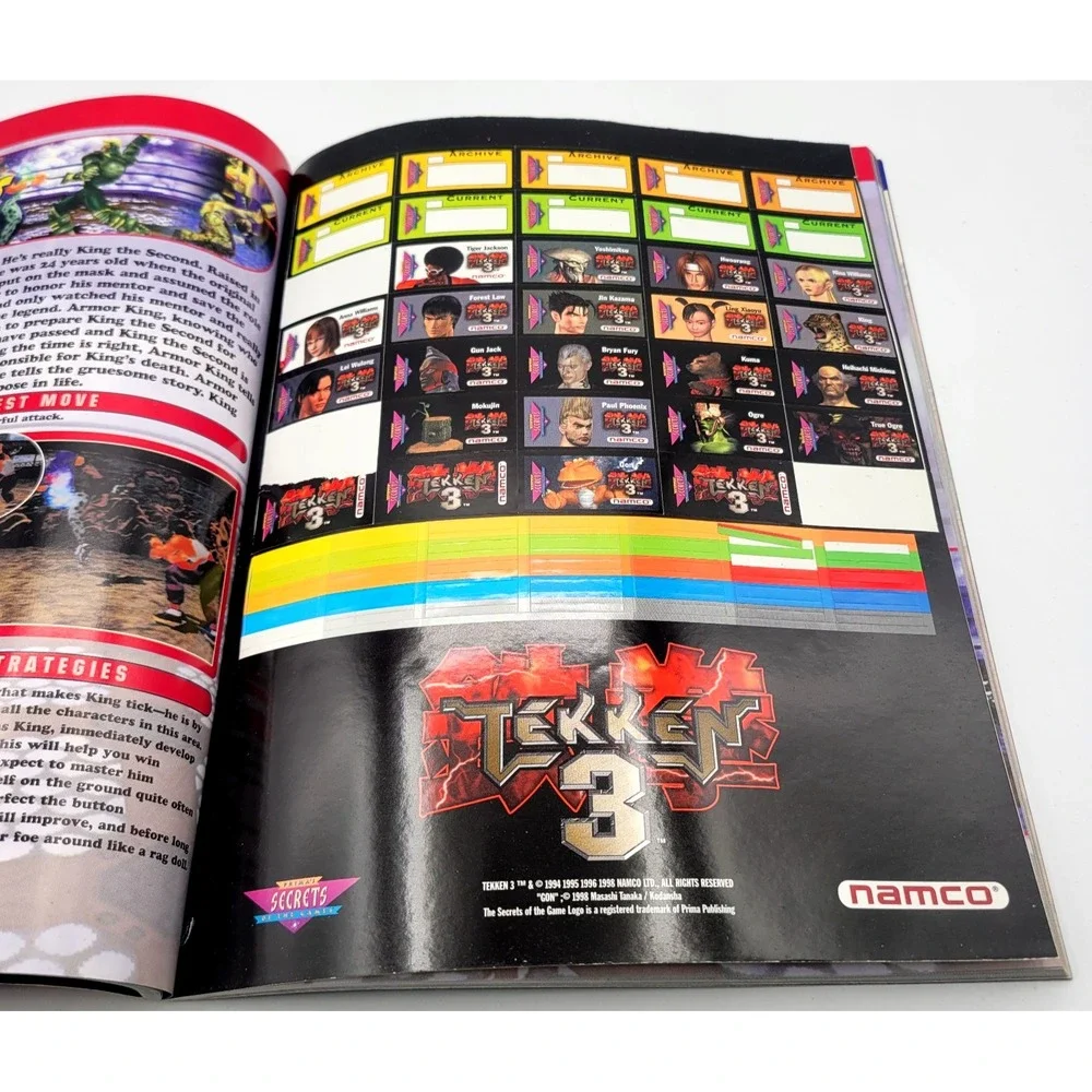 Tekken 3 Prima's Official Strategy Guide w Stickers Namco PLAYSTATION‎ PS1